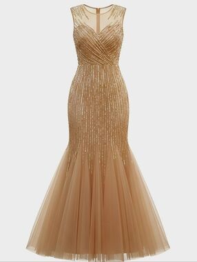 Gorgeous Camille La Vie Luxurious Sequined Mermaid Dress Size 6 Dustbag & NWT